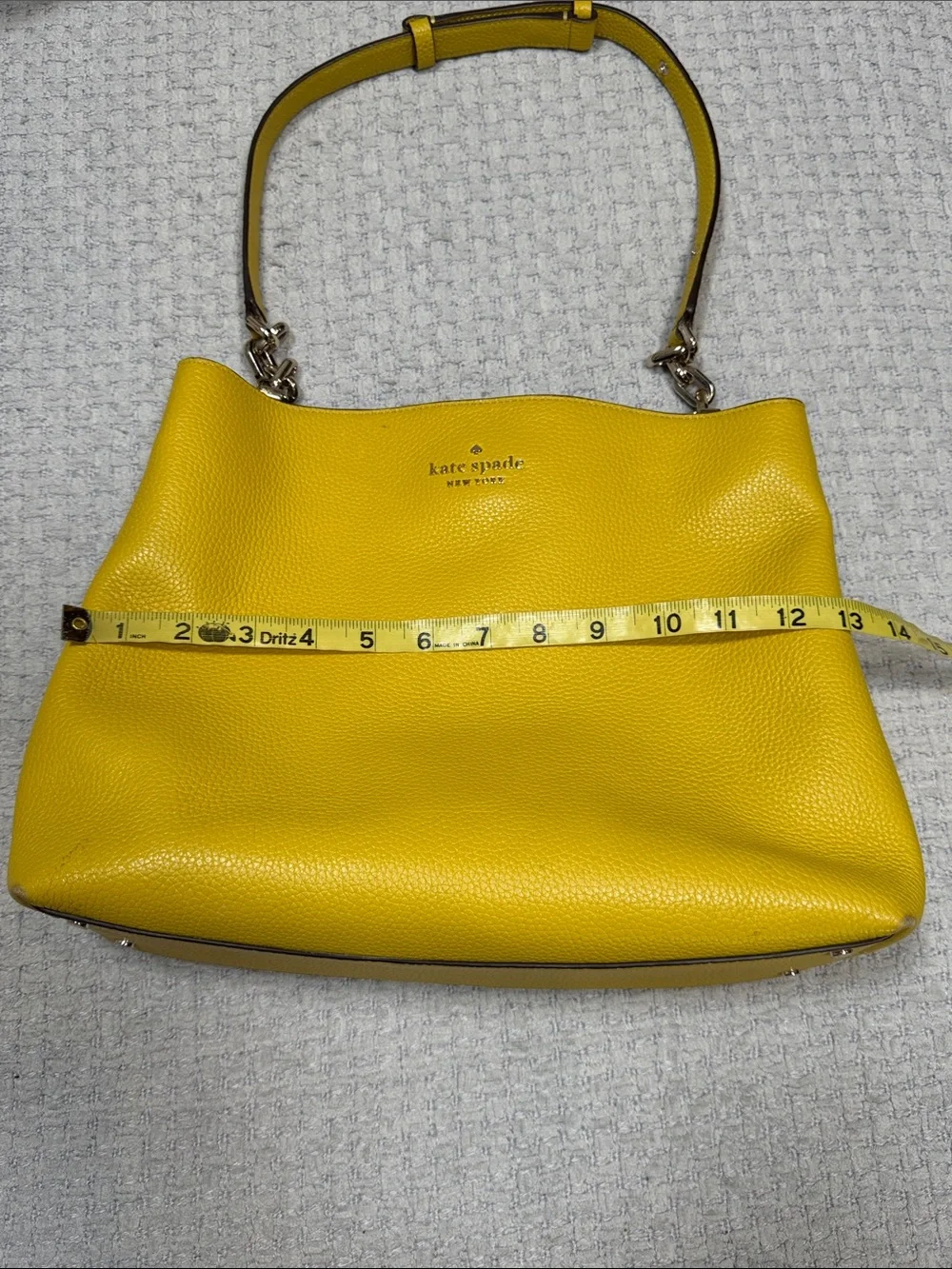 Kate Spade Yellow Leather Chain Shoulder Bag Satchel Tote Purse Gorgeous!